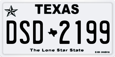 TX license plate DSD2199