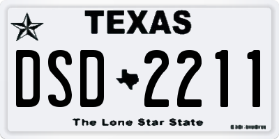 TX license plate DSD2211