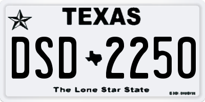 TX license plate DSD2250