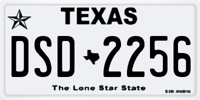 TX license plate DSD2256