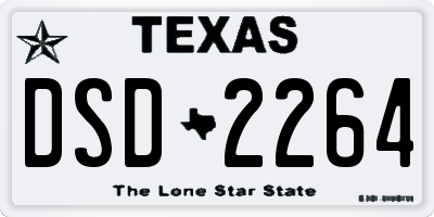 TX license plate DSD2264