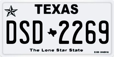 TX license plate DSD2269
