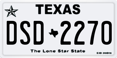 TX license plate DSD2270