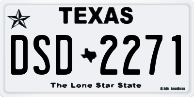 TX license plate DSD2271