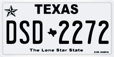 TX license plate DSD2272