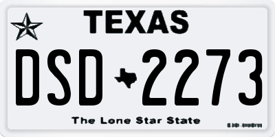 TX license plate DSD2273