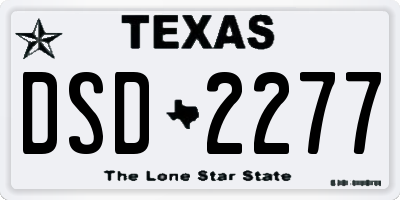 TX license plate DSD2277