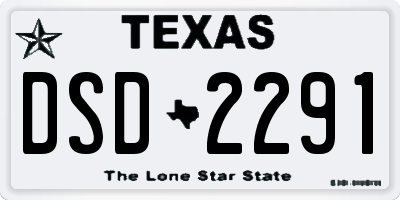 TX license plate DSD2291