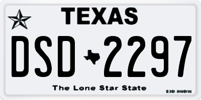 TX license plate DSD2297