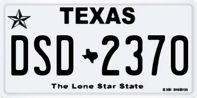 TX license plate DSD2370
