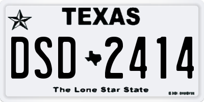 TX license plate DSD2414