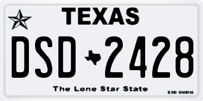 TX license plate DSD2428