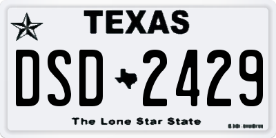 TX license plate DSD2429