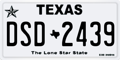 TX license plate DSD2439