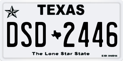 TX license plate DSD2446