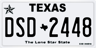 TX license plate DSD2448