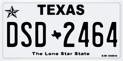 TX license plate DSD2464