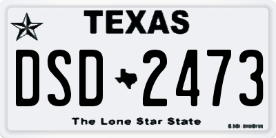 TX license plate DSD2473