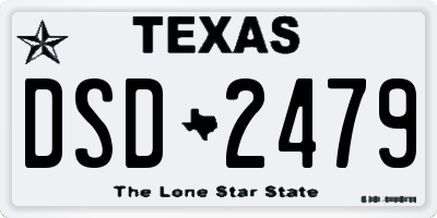 TX license plate DSD2479
