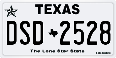 TX license plate DSD2528