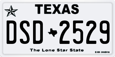 TX license plate DSD2529