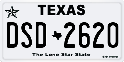 TX license plate DSD2620