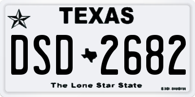 TX license plate DSD2682