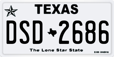 TX license plate DSD2686
