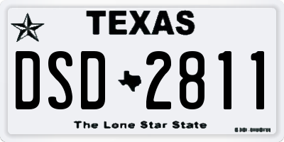 TX license plate DSD2811