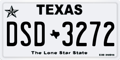 TX license plate DSD3272