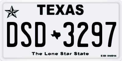 TX license plate DSD3297