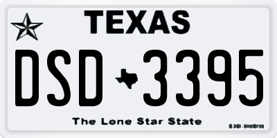 TX license plate DSD3395