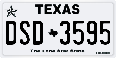 TX license plate DSD3595