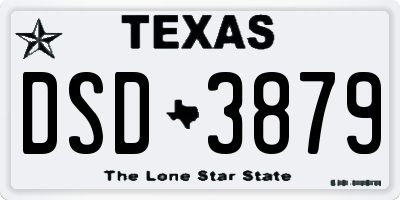 TX license plate DSD3879