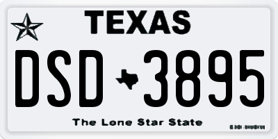 TX license plate DSD3895