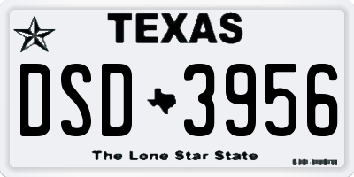 TX license plate DSD3956