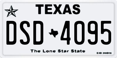 TX license plate DSD4095