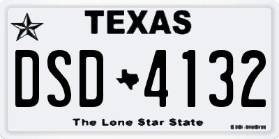TX license plate DSD4132