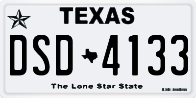 TX license plate DSD4133