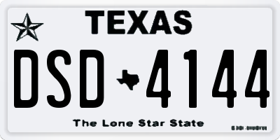 TX license plate DSD4144