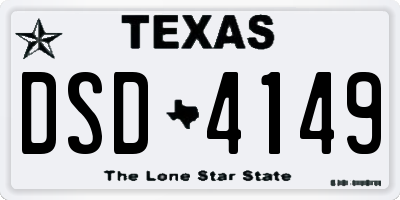 TX license plate DSD4149