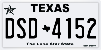 TX license plate DSD4152