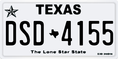 TX license plate DSD4155