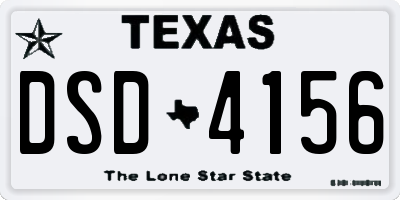 TX license plate DSD4156