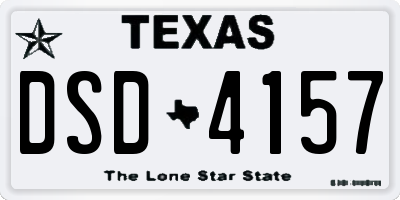 TX license plate DSD4157