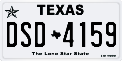 TX license plate DSD4159