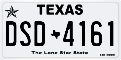 TX license plate DSD4161