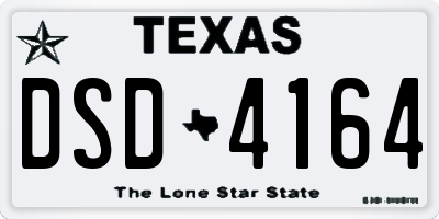 TX license plate DSD4164
