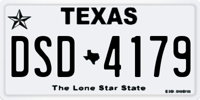 TX license plate DSD4179