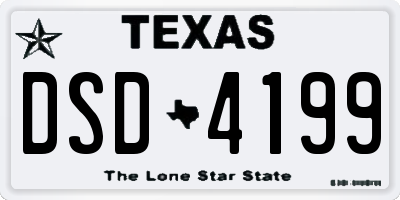 TX license plate DSD4199